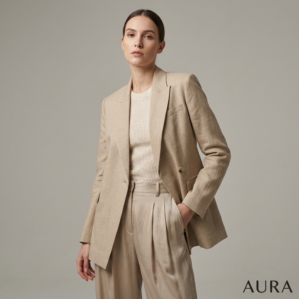 Virtual wardrobe test on a fashion model