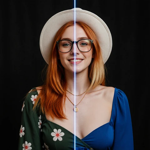 Portrait retouched using Quick Edit