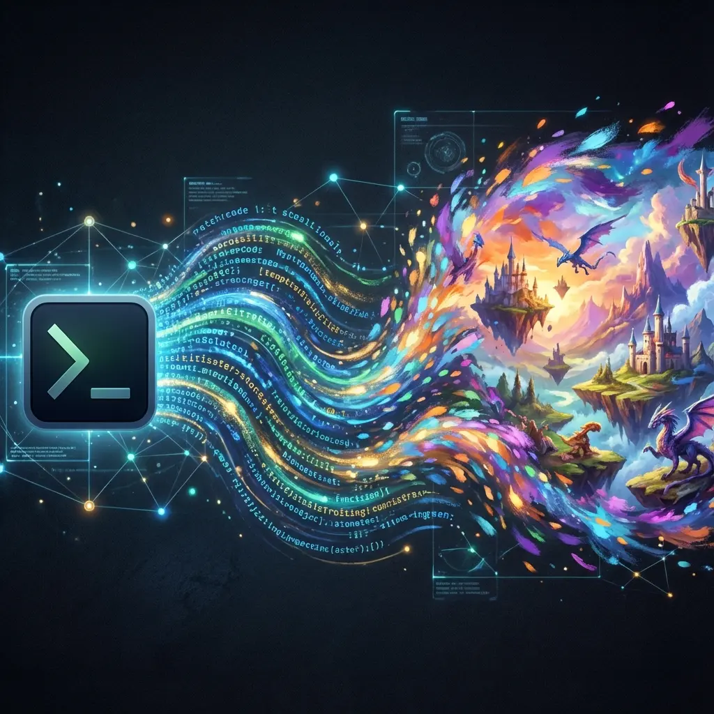 Concept art generated from a text prompt